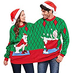 Couples Ugly Christmas Sweaters are a great way to rock the vote and Win an ugly Christmas Sweater Contest