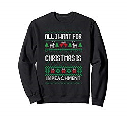 Impeachment sweaters are super hot for 2019. Rig the ugly christmas sweater vote today!
