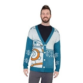 BB-8 Ugly Christmas Sweater, Star Wars droid cardigan, Cute Star Wars Christmas Sweater