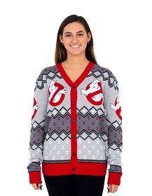 Ghostbuster Sweater for women. Cardigan ugly Christmas sweater