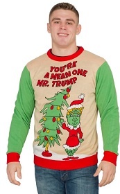 You're a Mean One Mr. Trump, Trump Grinch Sweater. Ugly Christmas Sweater