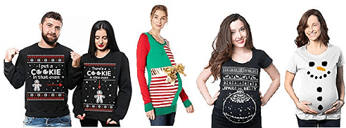 Ugly Christmas Sweater Ideas for pregnancy
