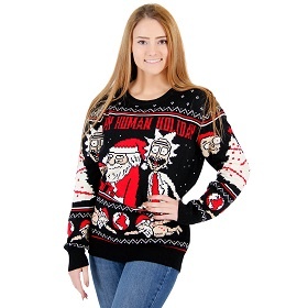 Rick and Morty - Happy Human Holiday Christmas Sweater Ruben Ridley Sweater Ruben Ridley Santa