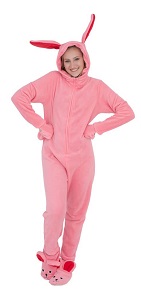 A Christmas Story Pink NIghtmare Bunny Pajamas for women