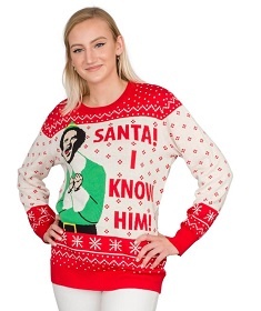 Santa I know Him. Buddy the Elf Movie Ugly Christmas Sweater for women