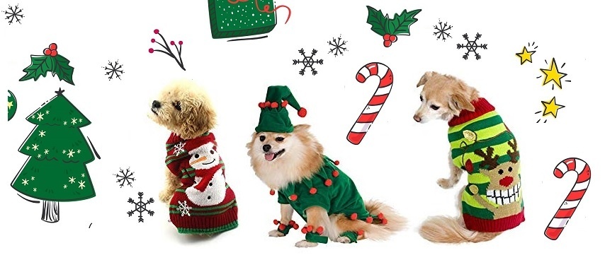 Dog Christmas Sweater Dog Christmas Costumes